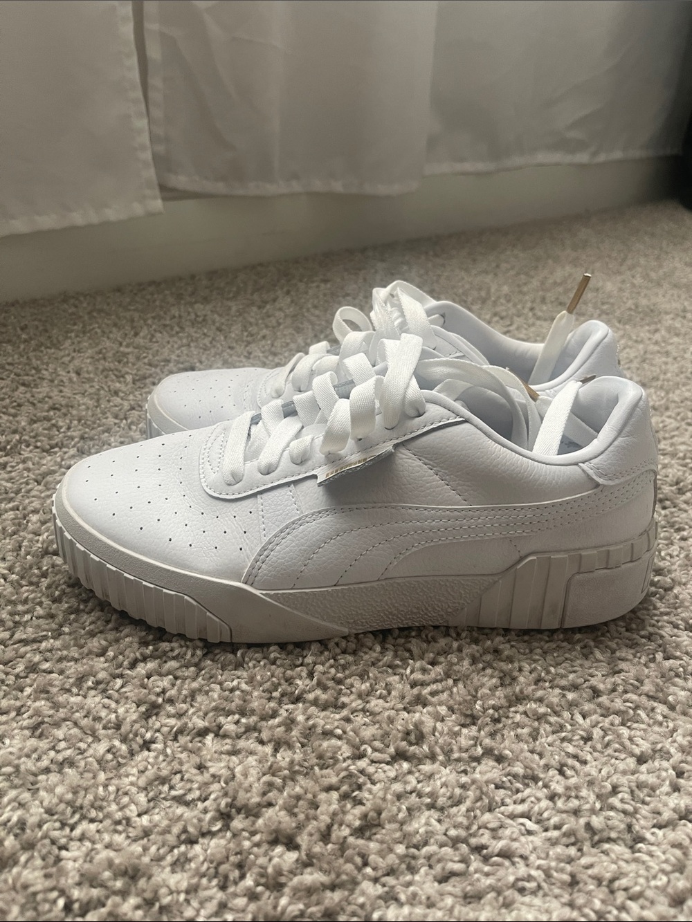 All-White Low-Top Sneakers
